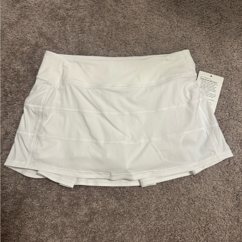 lululemon Pace Rival Mid-Rise Skirt-White